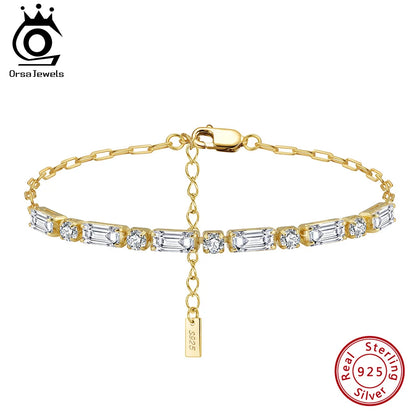 925 Sterling Silver 3mm Tennis Chain Bracelet