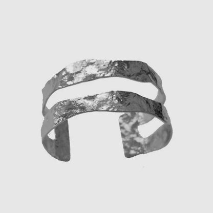 Irregular Hammered Metal Bangle