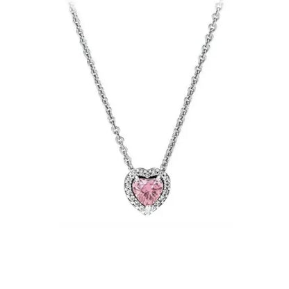 New Love Heart Zircon Pendant Necklace Original DIY Women Key chain Jewelry Decoration Bracelet Accessories Charm Beads