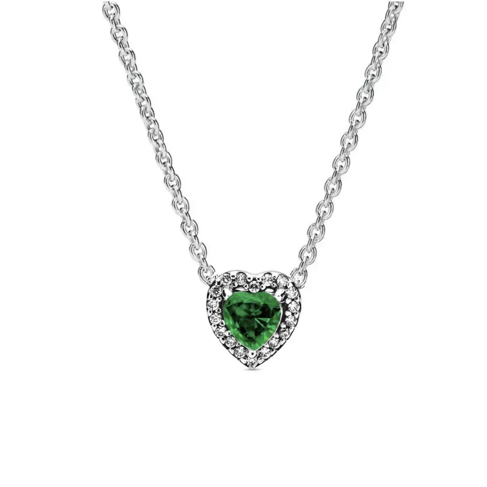 New Love Heart Zircon Pendant Necklace Original DIY Women Key chain Jewelry Decoration Bracelet Accessories Charm Beads