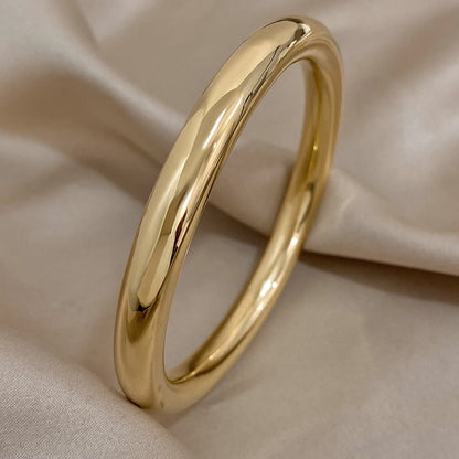 Glossy Solid Color Stainless Steel Bangle