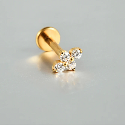 Titanium Flower Stud