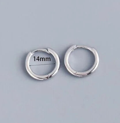 2PCS Tiny Stainless Steel Huggie Small Hoop Earrings For Women Round Circle Punk Unisex Rock Earring Cartilage Piercing Jewelry