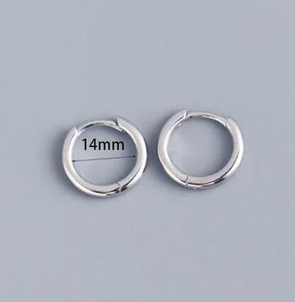 2PCS Tiny Stainless Steel Huggie Small Hoop Earrings For Women Round Circle Punk Unisex Rock Earring Cartilage Piercing Jewelry