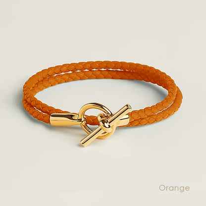 MOONLIGHT Classic Leather Doublelayer Bracelets for Woman High Quality Bracelet Fashion Couple Jewelry Gifts 11 Colors Wholesale