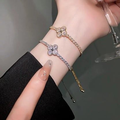 Zircon Gold Charm Bracelet