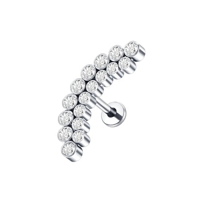 Titanium Crystal Ear Studs