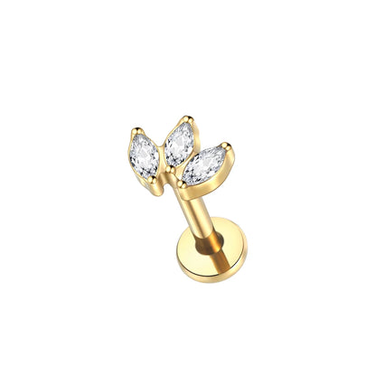 Titanium Crystal Ear Studs