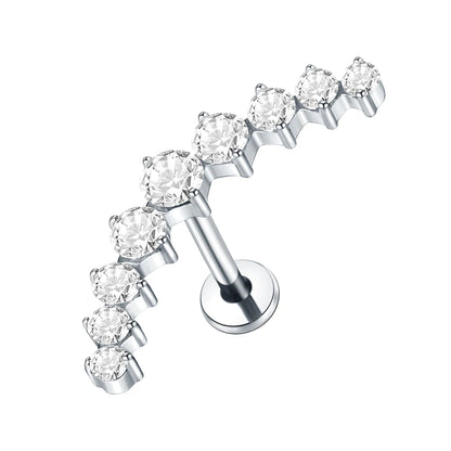 Titanium Crystal Ear Studs