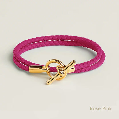 MOONLIGHT Classic Leather Doublelayer Bracelets for Woman High Quality Bracelet Fashion Couple Jewelry Gifts 11 Colors Wholesale