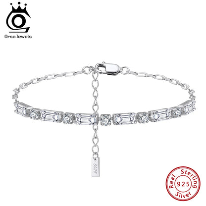 925 Sterling Silver 3mm Tennis Chain Bracelet