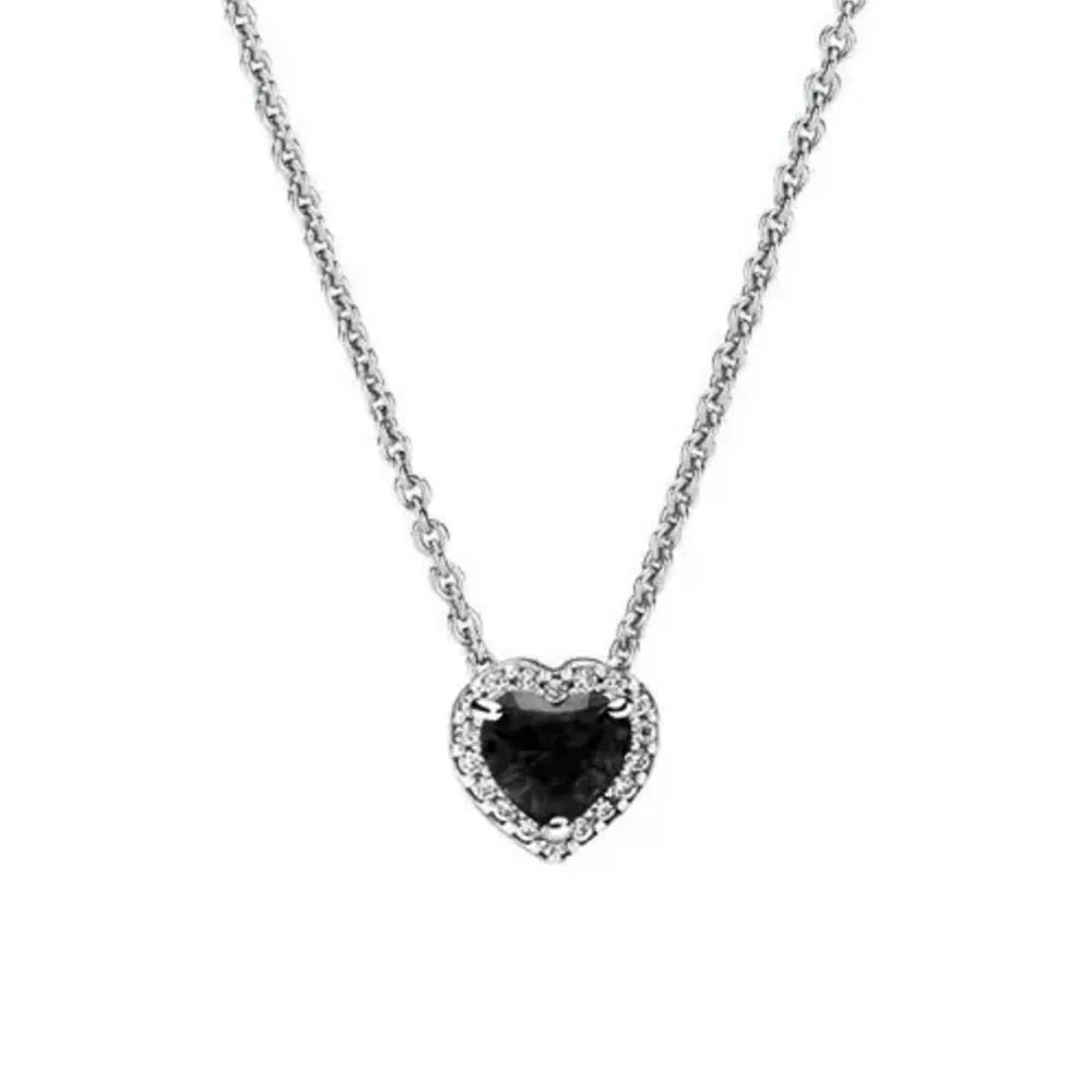 New Love Heart Zircon Pendant Necklace Original DIY Women Key chain Jewelry Decoration Bracelet Accessories Charm Beads