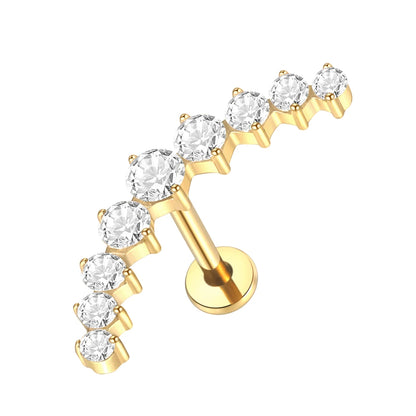 Titanium Crystal Ear Studs