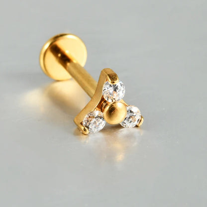 Titanium Flower Stud
