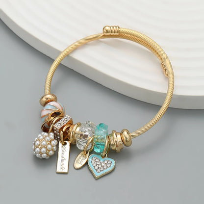 Stainless Steel Panjiadora Beaded Love Bracelet