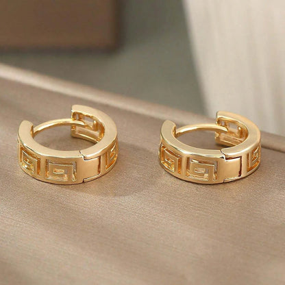 Gold / Silver Hollow Hoop Earrings
