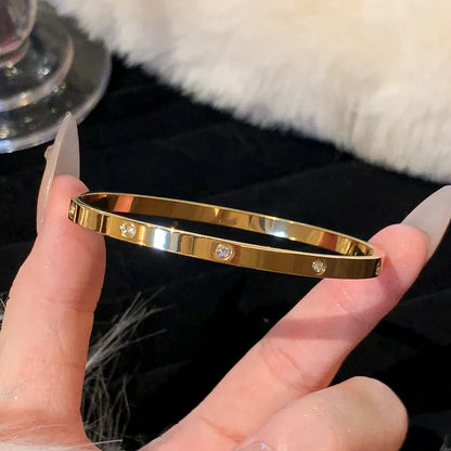 Gold Rhinestone Bracelets / Bangles
