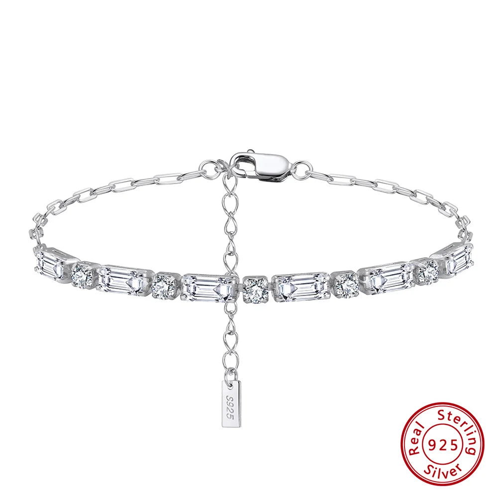 925 Sterling Silver 3mm Tennis Chain Bracelet
