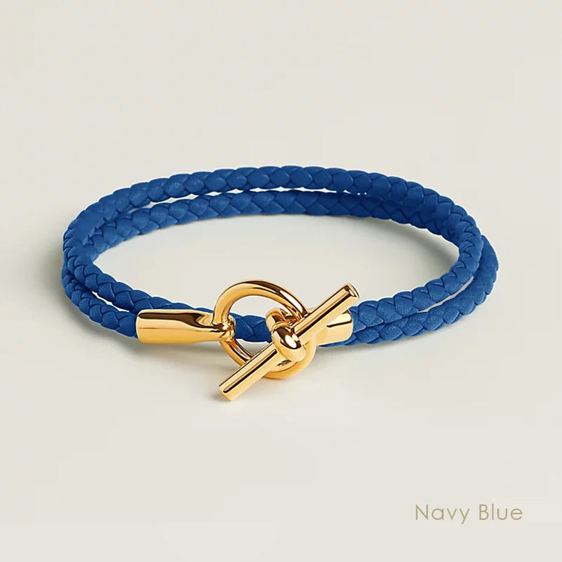 MOONLIGHT Classic Leather Doublelayer Bracelets for Woman High Quality Bracelet Fashion Couple Jewelry Gifts 11 Colors Wholesale