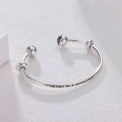 Stainless Steel Bead Bangle Bracelet