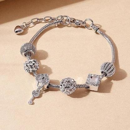 Bracelet multi-éléments en perles pour femme, accessoire de bijouterie, idéal pour un usage quotidien, une fête ou des vacances, 1 pièce -005