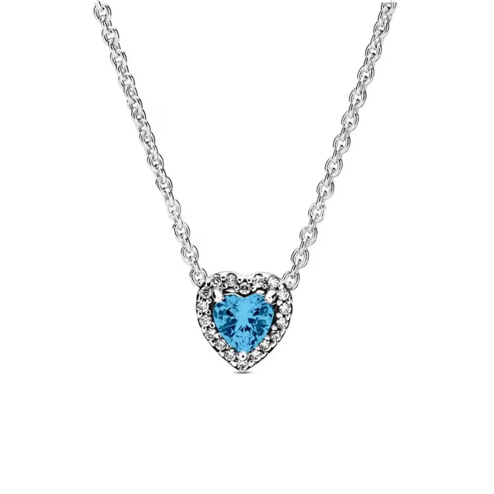 New Love Heart Zircon Pendant Necklace Original DIY Women Key chain Jewelry Decoration Bracelet Accessories Charm Beads
