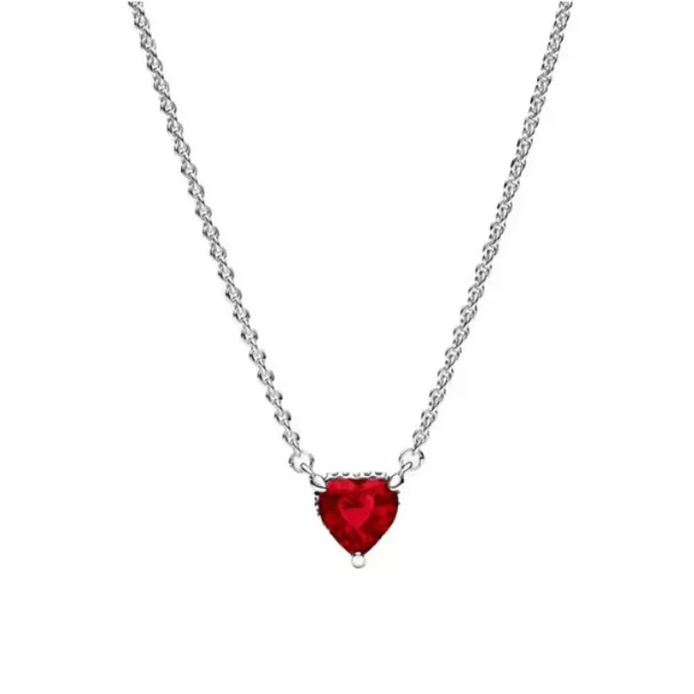 New Love Heart Zircon Pendant Necklace Original DIY Women Key chain Jewelry Decoration Bracelet Accessories Charm Beads