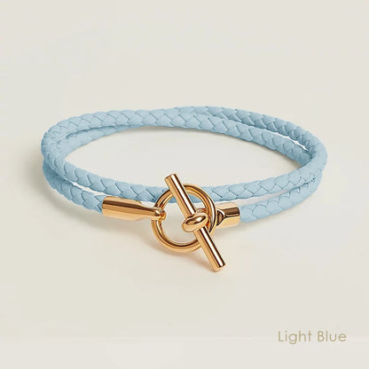 MOONLIGHT Classic Leather Doublelayer Bracelets for Woman High Quality Bracelet Fashion Couple Jewelry Gifts 11 Colors Wholesale
