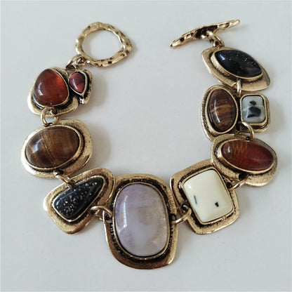 Gold Pearl & Gem Bracelet