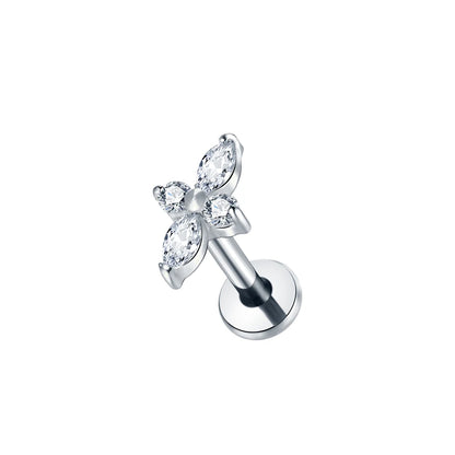 Titanium Crystal Ear Studs