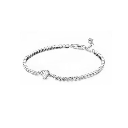 New Love Heart Zircon Pendant Necklace Original DIY Women Key chain Jewelry Decoration Bracelet Accessories Charm Beads