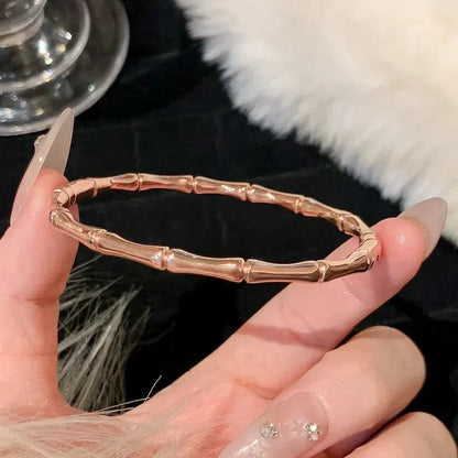 Zircon Titanium Rose Gold Bangles