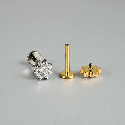 Titanium Flower Stud