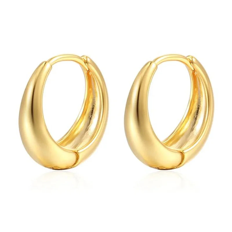 New Fashion Stainless Steel Women's Water droplets Earrings Titanium Needle18K Gold Plated Earrings  Jewelry Christmas Gift