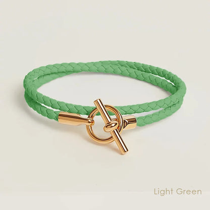 MOONLIGHT Classic Leather Doublelayer Bracelets for Woman High Quality Bracelet Fashion Couple Jewelry Gifts 11 Colors Wholesale