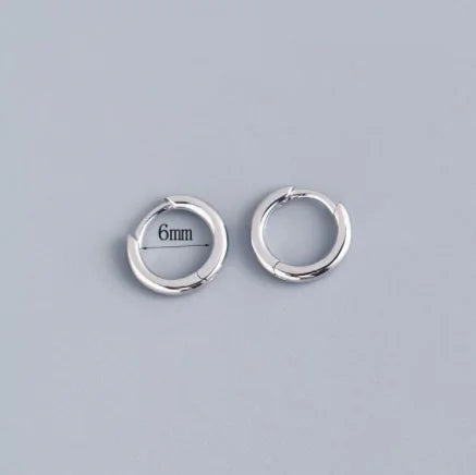 2PCS Tiny Stainless Steel Huggie Small Hoop Earrings For Women Round Circle Punk Unisex Rock Earring Cartilage Piercing Jewelry