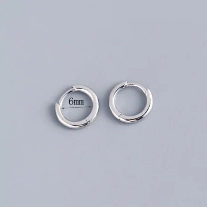 2PCS Tiny Stainless Steel Huggie Small Hoop Earrings For Women Round Circle Punk Unisex Rock Earring Cartilage Piercing Jewelry
