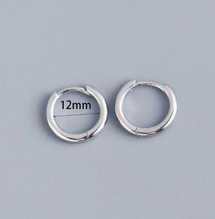 2PCS Tiny Stainless Steel Huggie Small Hoop Earrings For Women Round Circle Punk Unisex Rock Earring Cartilage Piercing Jewelry