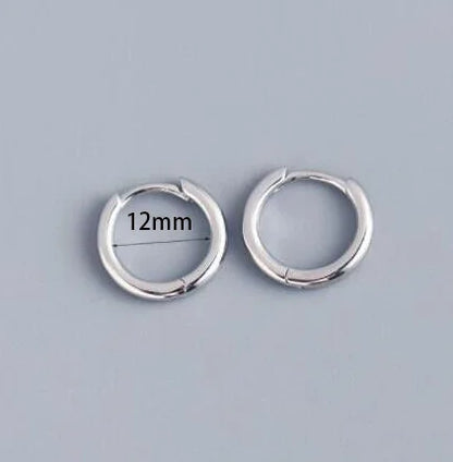 2PCS Tiny Stainless Steel Huggie Small Hoop Earrings For Women Round Circle Punk Unisex Rock Earring Cartilage Piercing Jewelry