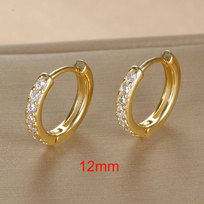 2PCS Tiny Stainless Steel Huggie Small Hoop Earrings For Women Round Circle Punk Unisex Rock Earring Cartilage Piercing Jewelry