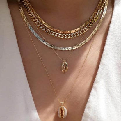 5pcs/Set Simple Braided Bead Chain Necklaces, Gold Tone, Layered Pendant Necklace Set For Women Daily And Party Wear