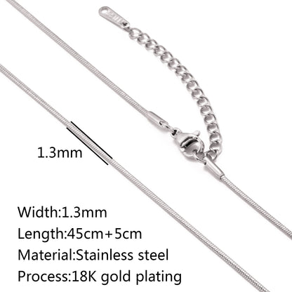 5pc 18K Gold Color PVD Plated Stainless Steel Cuba Cross O Ripple Twisted Chain Necklace Adjustable Chain DIY Necklace Wholesale