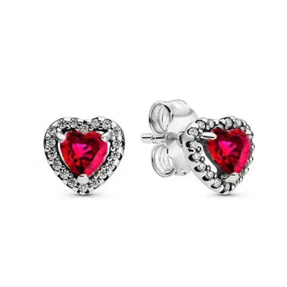 New 925 Silver Earring Shaped Circle Pearls Drop Earring Sparkling Bow Stud Earrings PandKK Original For Women Gift Fine Jewelry