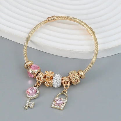 Stainless Steel Panjiadora Beaded Love Bracelet