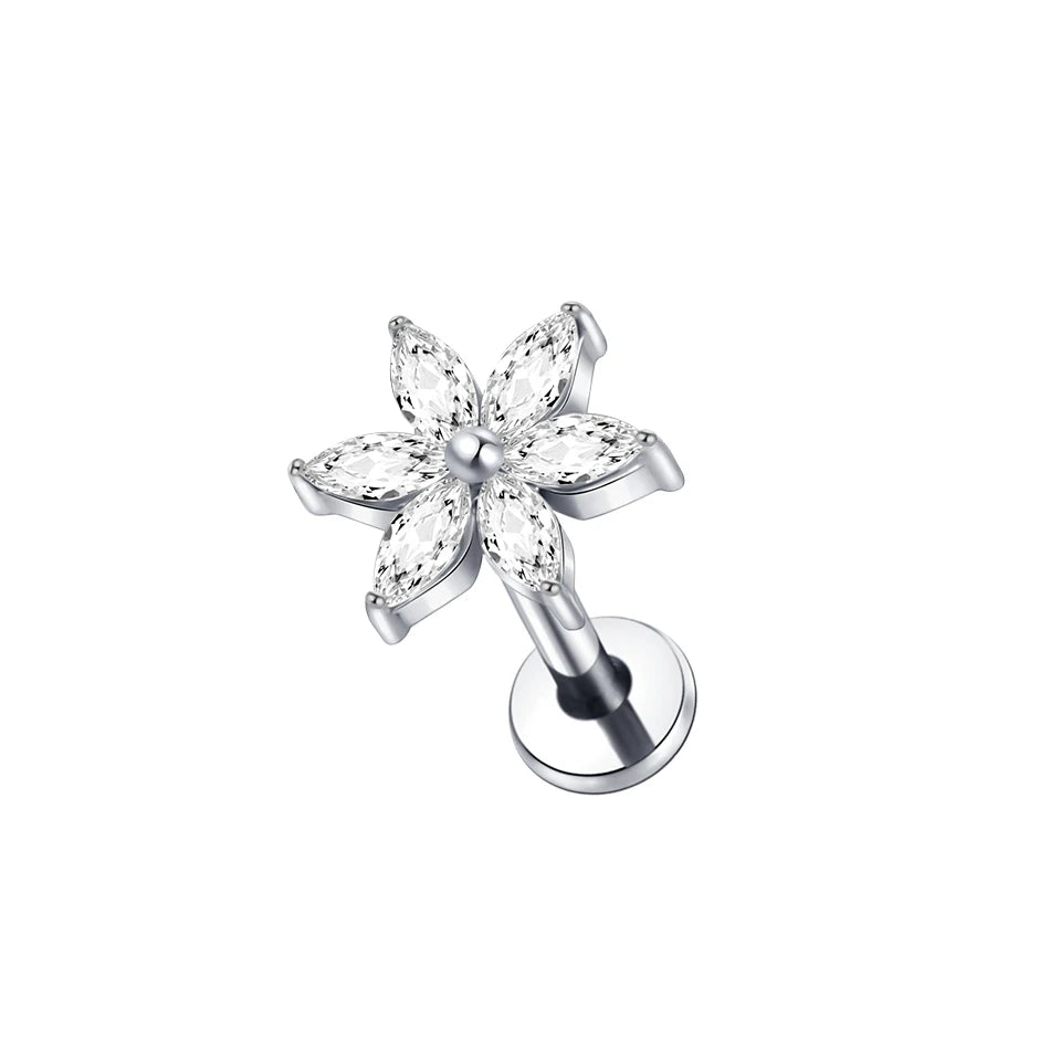 Titanium Crystal Ear Studs