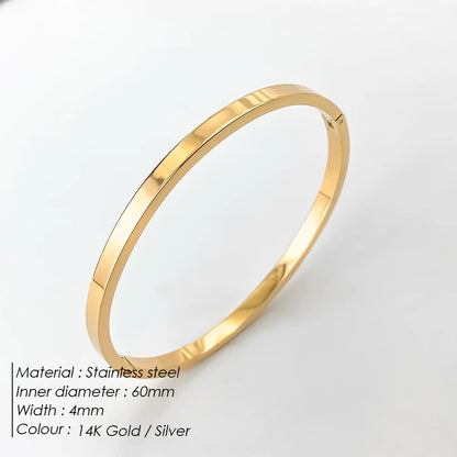 Stainless Steel Shiny Rhinestone Bangle