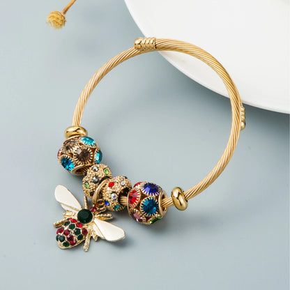 Stainless Steel Panjiadora Beaded Love Bracelet