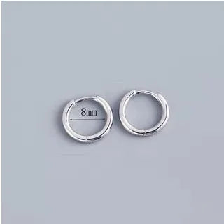 2PCS Tiny Stainless Steel Huggie Small Hoop Earrings For Women Round Circle Punk Unisex Rock Earring Cartilage Piercing Jewelry