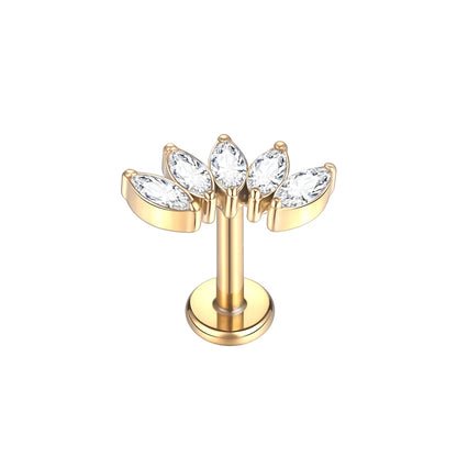 Titanium Crystal Ear Studs