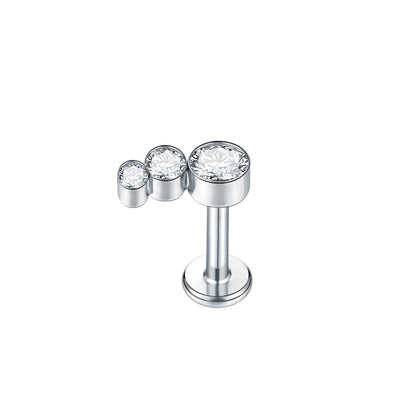 Titanium Crystal Ear Studs